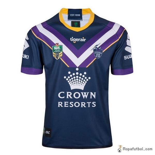 Camiseta Rugby Melbourne Storm Replica Primera Ropa 2018 Azul